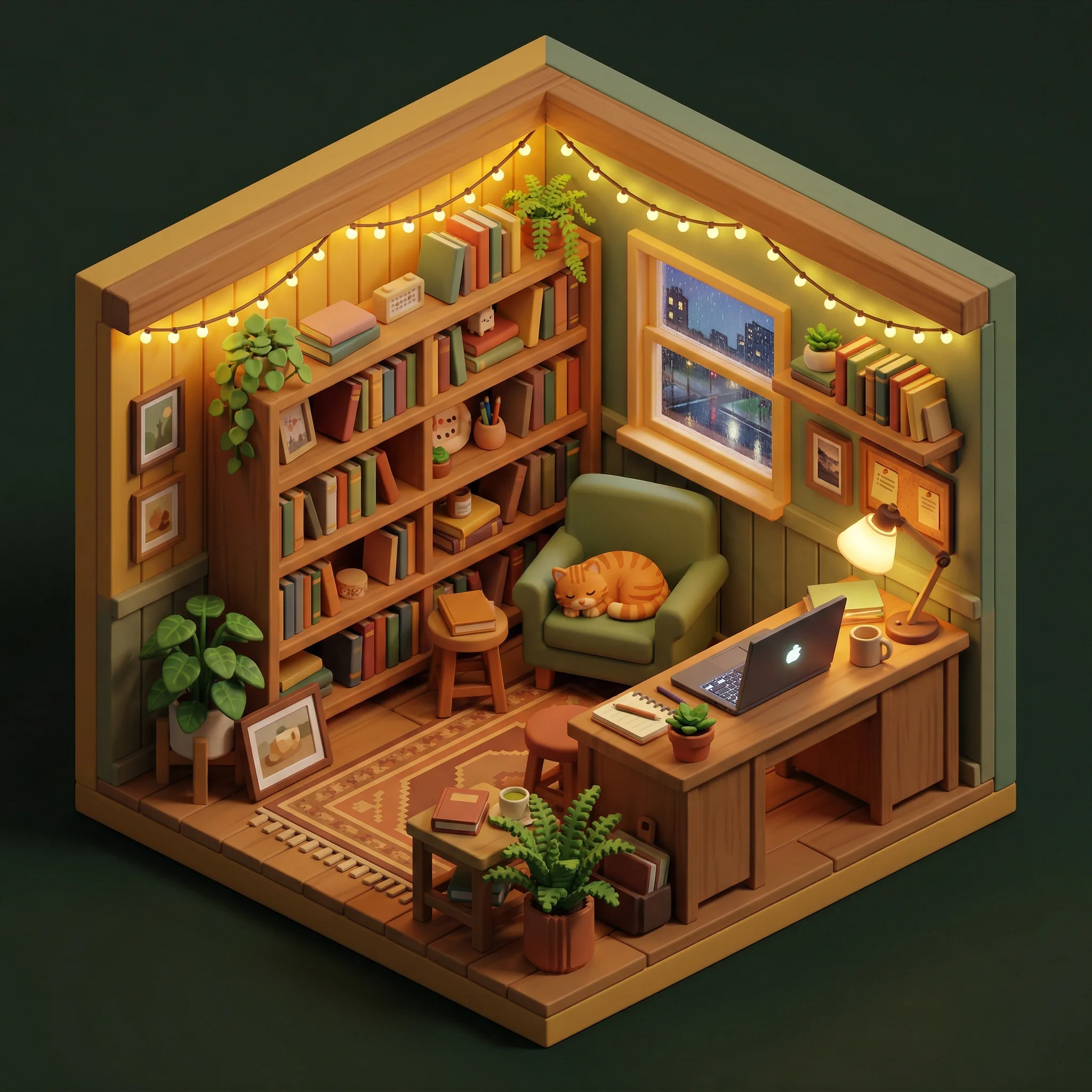 Isometric Cozy Room