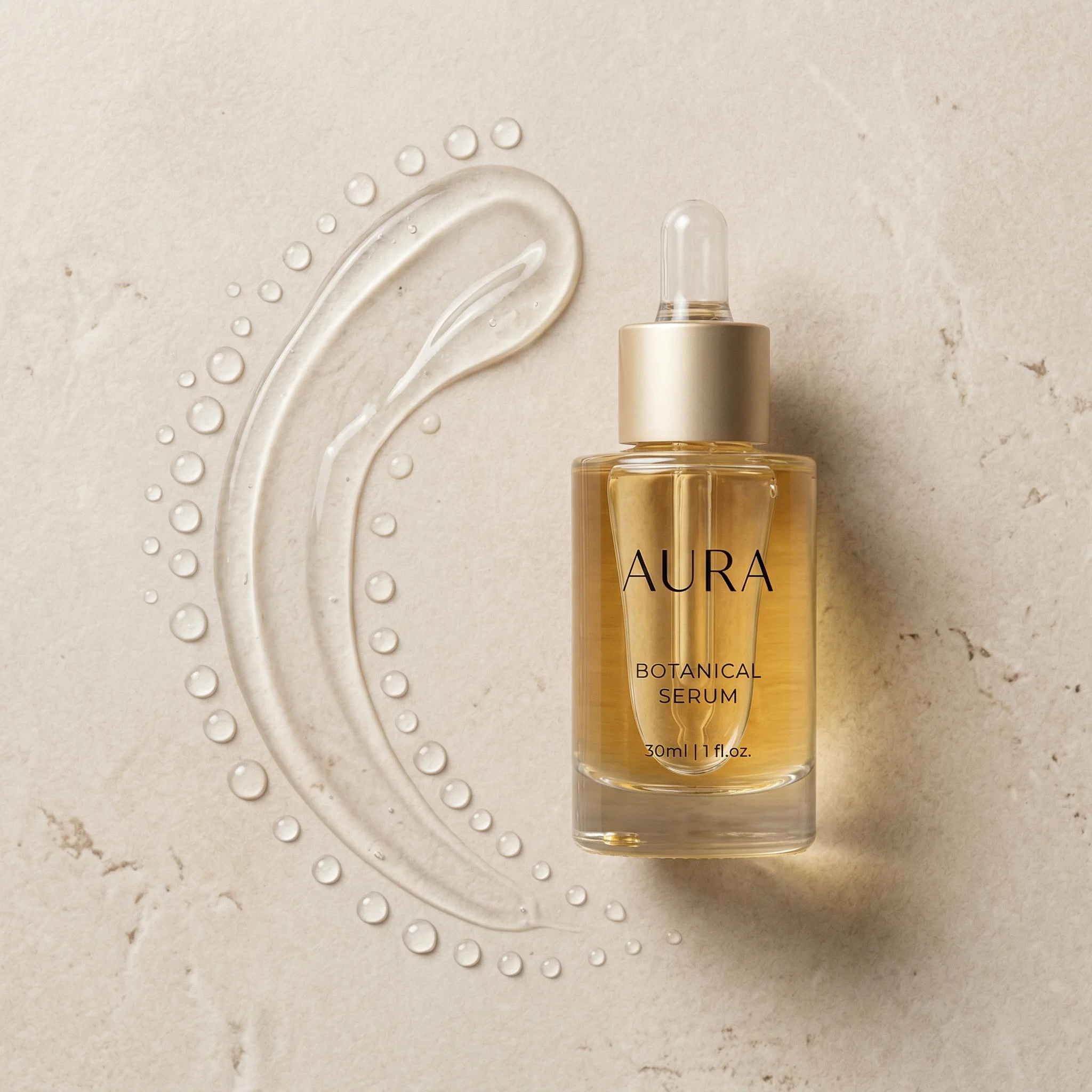 Skincare Serum Flat Lay