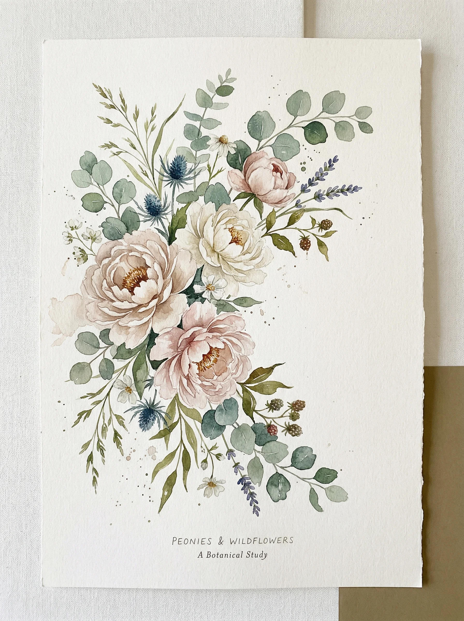 Watercolor Botanical Poster